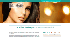 Desktop Screenshot of letitshinehair.com