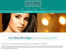 Tablet Screenshot of letitshinehair.com